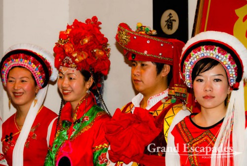 Traditional Bai dances, Dali, Yunnan, China