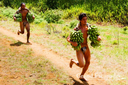 Tapati Rapa Nui, Tau'a (kind of Triathlon that is held inside the crater of volcano Ranu Raraku), Rapa Nui or Easter Island, Pacific