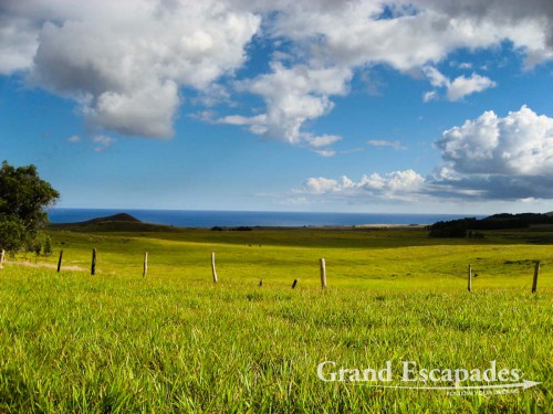 Landscape of Rapa Nui or Easter Island, Pacific