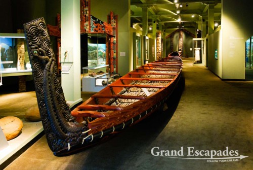 Maori Carvings, Otago Museum, South Island, New Zealand