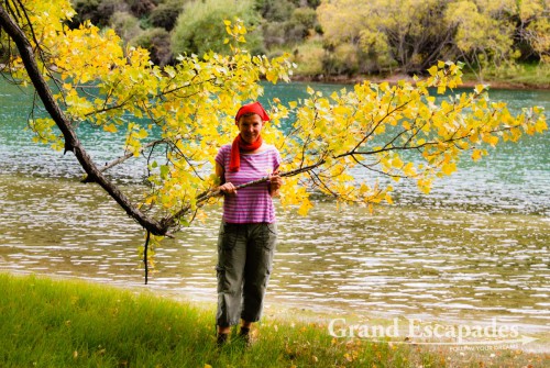 River Clutha - a very scenic walk, especially at this time of the year with the leaves turning golden, South Island, New Zealand