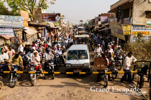 On the train from Agra to Jaipur, Rajasthan, India