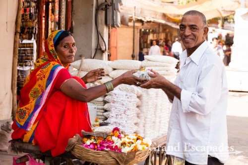 Women at the market in the streets of Pushkar, Rajsthan, India