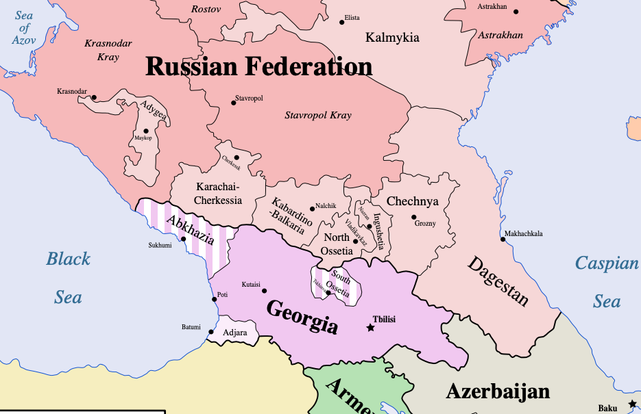 Political Map Of Caucasus Region
